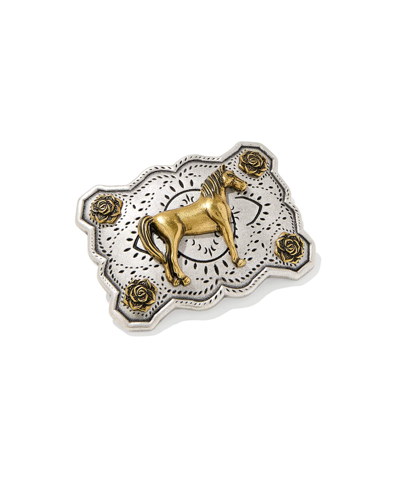 Kendra Scott Yellow Rose Equine Belt Buckle in Mixed | Metal
